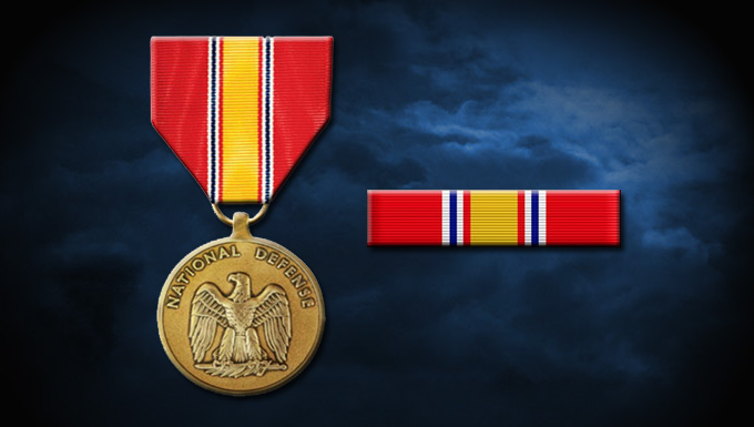 National Defense Service Medal and ribbon